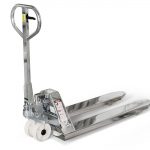 Acier inoxydable transpalette manuel, force de levage 2.500 kg, longueur de fourche 1.150 mm, SolidHub