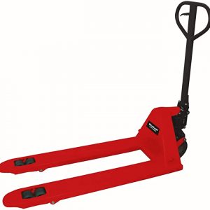 Einhell Transpalette hydraulique TC-PT 2500 (Capacité : 2 500 kg, Diamètre des roues de fourche : 80 mm, Relevage automatique du tion à la verticale, Déplacement silencieux)